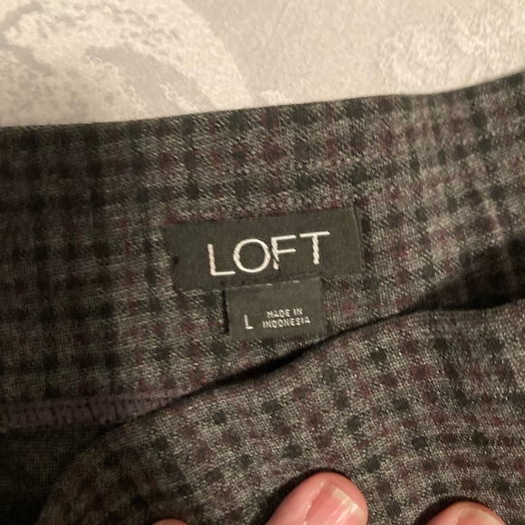 Plaid LOFT pull-on trousers, large - Picture 3 of 5
